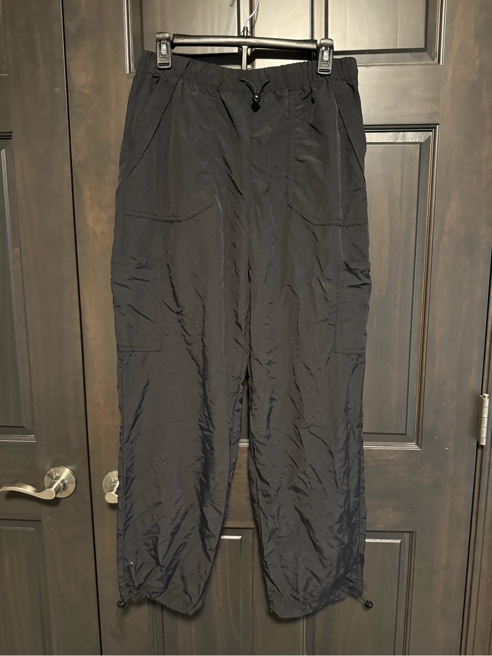 Maurices Black Drawstring Cargo Joggers